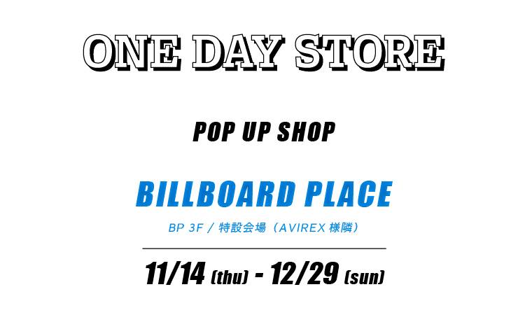 ONE DAY STORE POP-UP