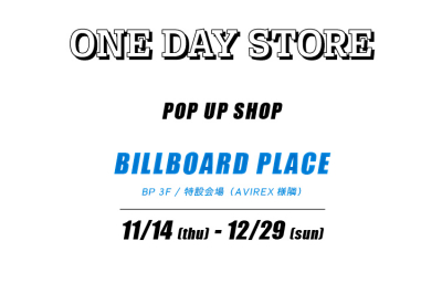 ONE DAY STORE POP-UP